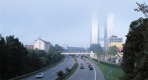 Fu&szlig;g&auml;ngerbr&uuml;cke Walter Gropius M&uuml;nchen